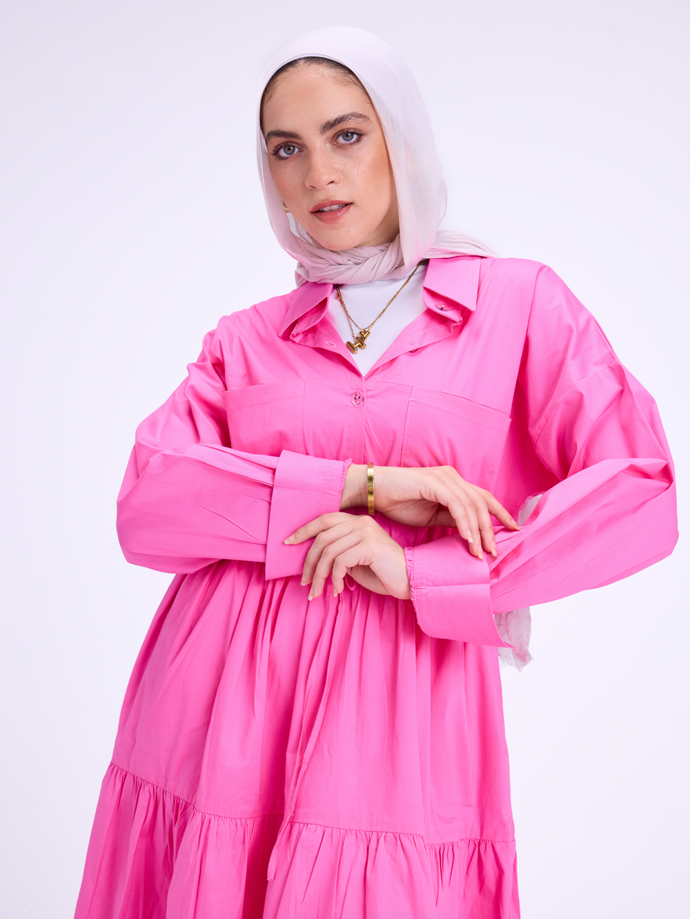 Shirt Fuchsia Dress