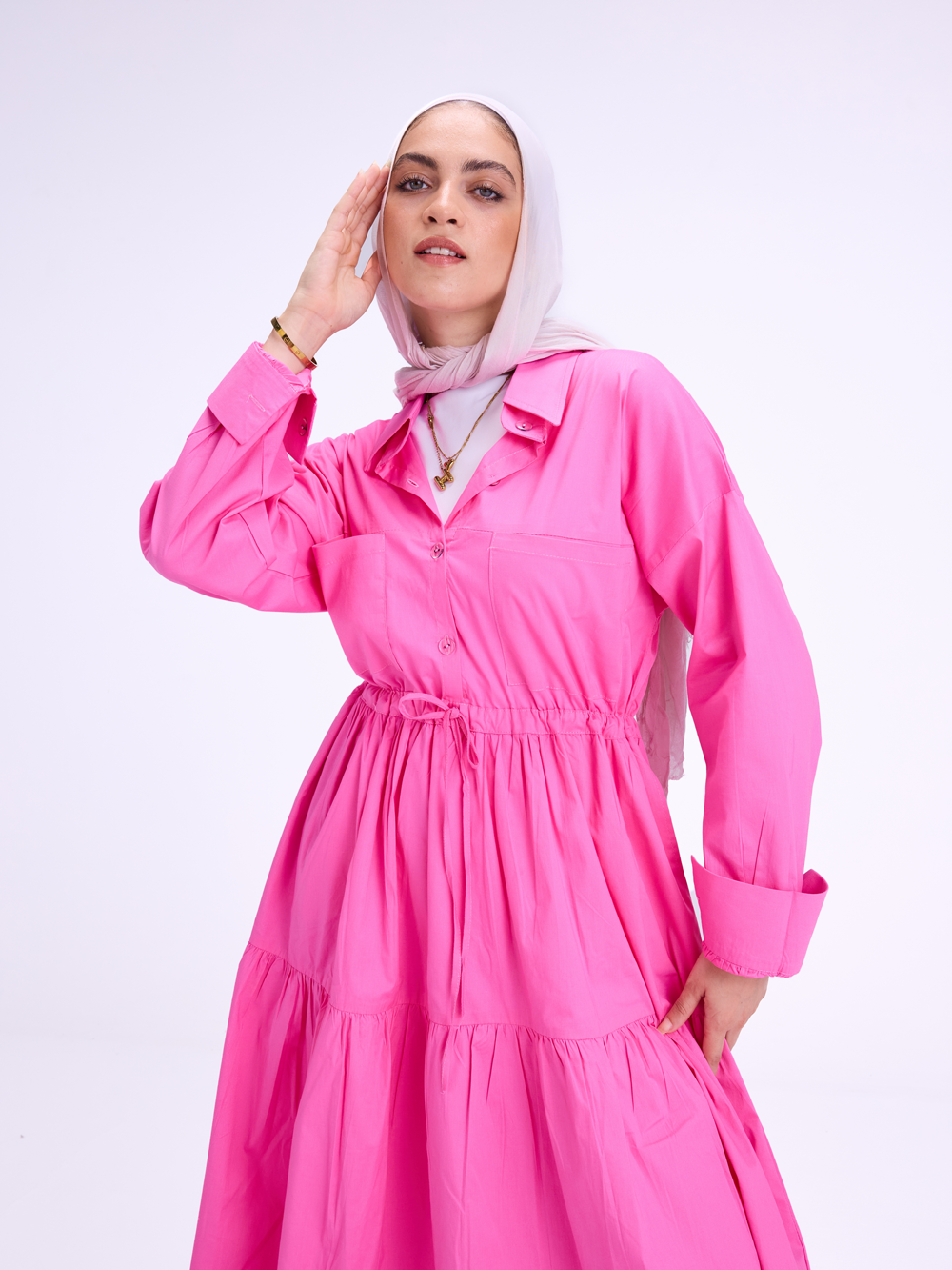Shirt Fuchsia Dress