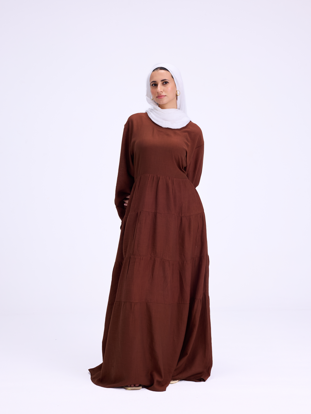 Tiered Maxi Rust Dress