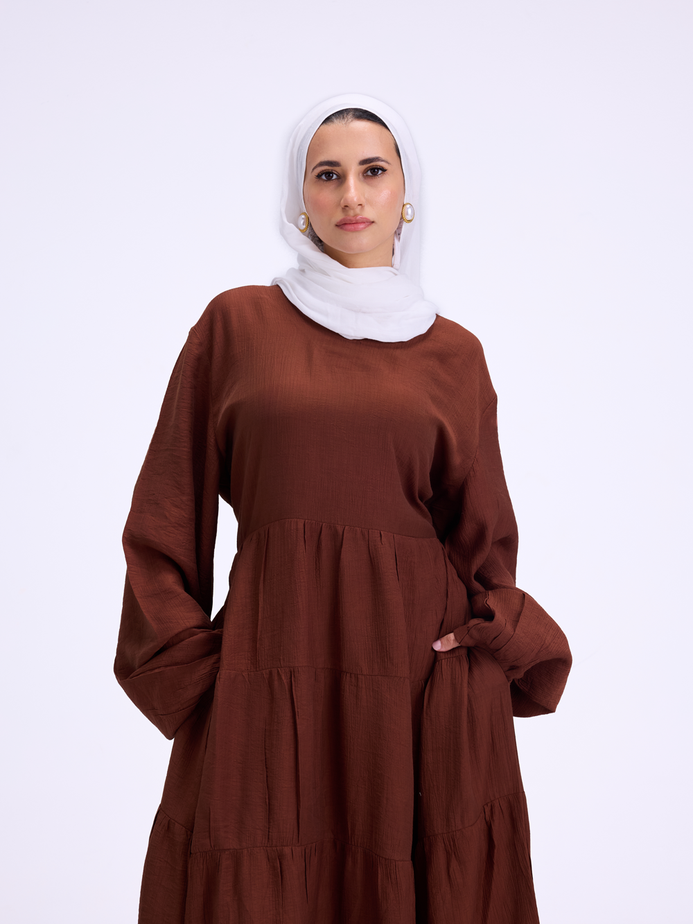 Tiered Maxi Rust Dress