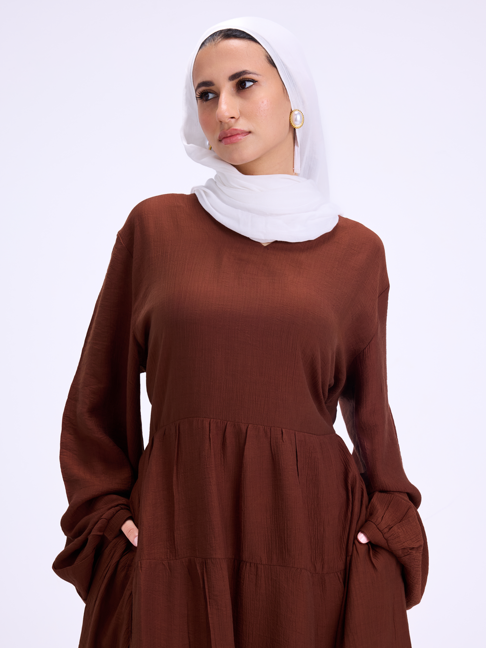 Tiered Maxi Rust Dress